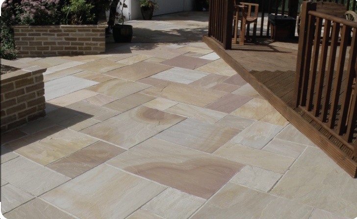 Patio and paving installation with prepared sub-base